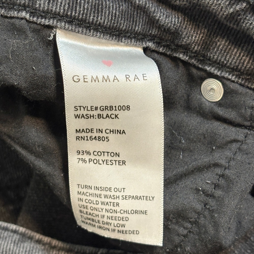 GEMMA RAE Womens Black Wash Wide Leg Cargo Jeans Size 13/31 - Picture 4 of 8